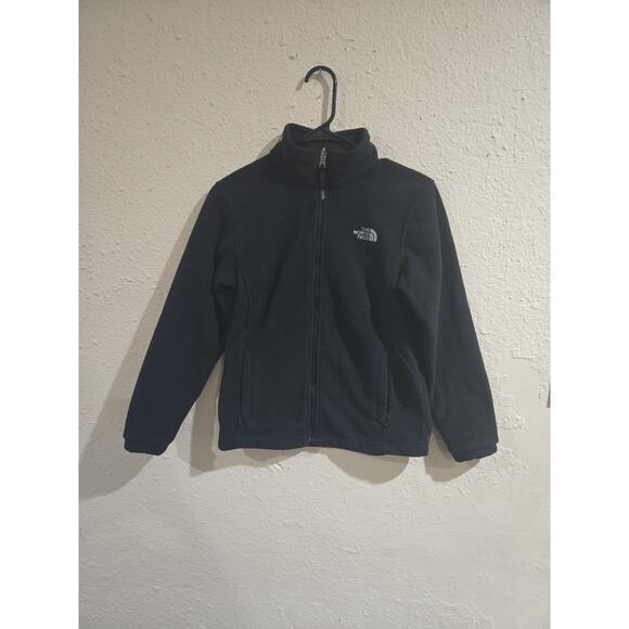 The North Face Full Size Zip Fleece Jacket, Black, Kids Size Large 14/16 - Picture 1 of 7